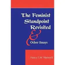 《The Feminist Standpoint Revisited & Other Essays》封面,作者Nancy C.M. Hartsock,蓝底红边的简约文字式设计。